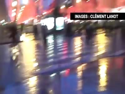 yellow vest vs cop on bike