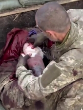 Captured Ukrainian POWS at Orekhov front