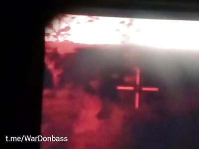 The work of a sniper on a grenade launcher of the  Forces of Ukraine