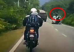 A biker's last ride somewhere in Malaysia