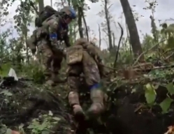 Evacuation of wounded UA soldiers from the battlefield under fire