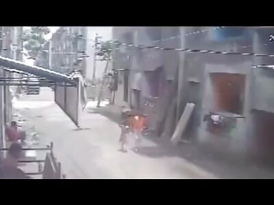 Falling Water Tank Kills Two.