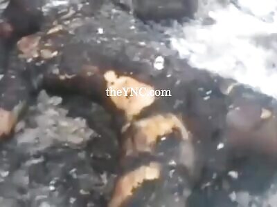 They burned the driver and the whole car, and he left with the other p