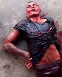 A former policeman killed one man and injured another during a robbery