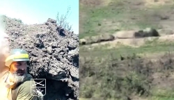 Combined drone footage and POV footage