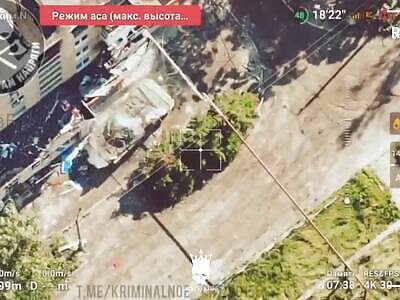 The use of FPV drones on the Ukrainian BMP-2 crew in Vugledar.