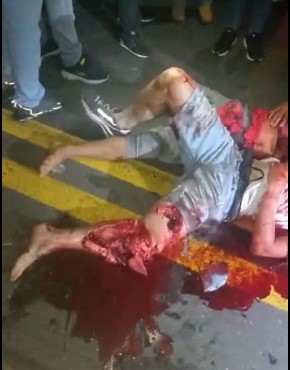 Thieves run over thrown on the highway