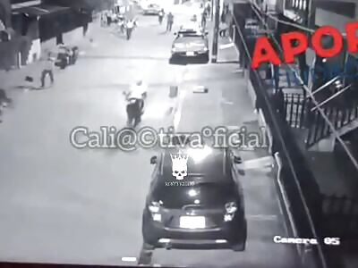 Suicide in the middle of the street 