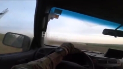 AFU soldier drives over mine and captures aftermath