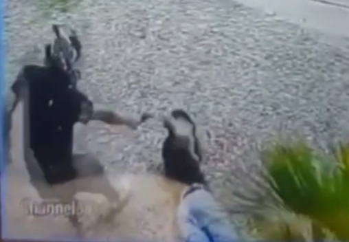 security camera recorded the murder ofa young man by Colombian sicario