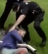 Brutal intervention by the police