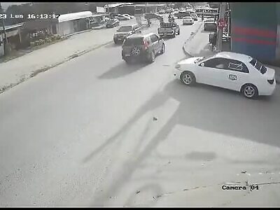 Motorcyclists hit by car in Honduras.