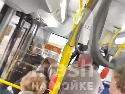 Pervert punished hard and dumped out bus after touching woman ass