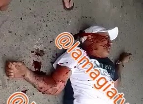 Last gasps of air before dying by headshot 