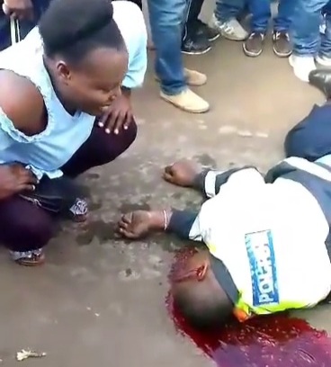 Traffic police crushed dead by speeding car 