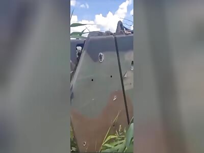 Wrecked Ukro IFV and Dead 