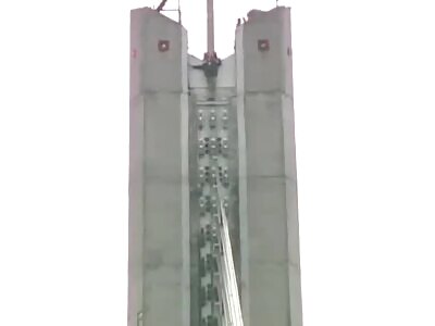 Man jumps off a bridge