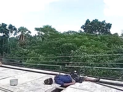 Head Cut Off By Electric Line