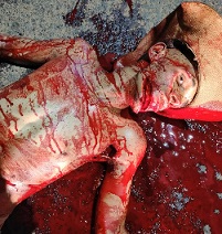 CCTV Camera Captures a Drunk Man Beheading His Friend