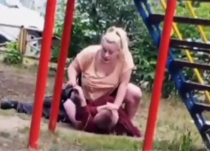 Busty Lady Beats Husband for Spending his Entire Salary 