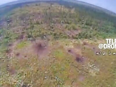 Ukrops in Dugout Samshed By FPV Drone 