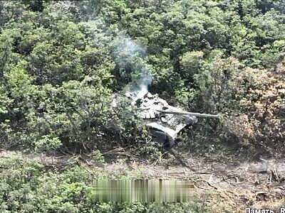 Russians blow up their own tank