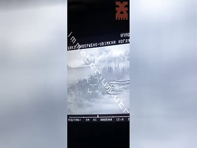 ATGM Stugna hits a Russian BTR-82A