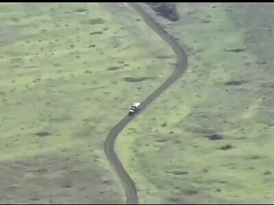 FPV drone hit Russian truck