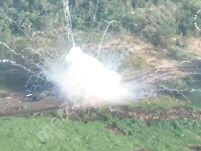 Bradley's and Leapords Burn in Zaporozhye 