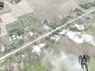 FPV drones working on Russian positions