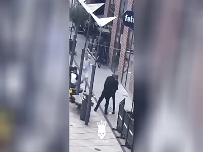 Denmark. Crazy dude attacking with a knife. ..more accurate title 