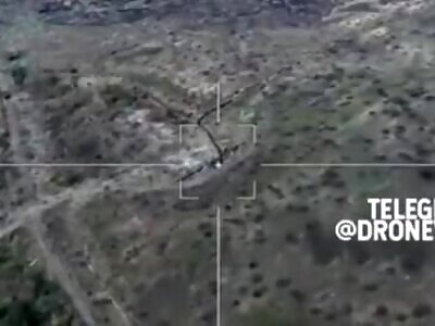 Leapord Tank Hit By Lancet-3 