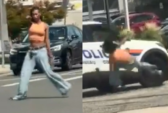 Police SUV Takes Down Armed Woman In North Bellmore Intersection