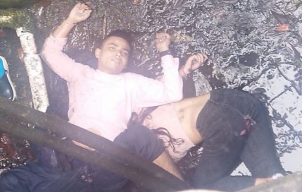 traffic accident of young couple lost their lives after motorcycle cru