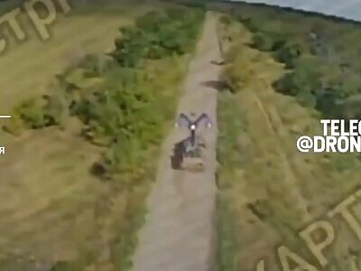 Soldier get droned in the back