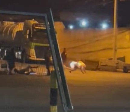 Brazilian Man set on Fire