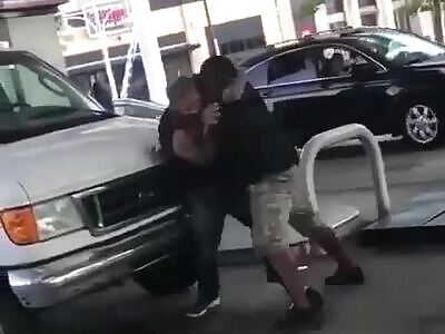 Brutal Pile-Driver Ends Road Rage