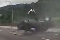 Driver Ejected and Rolled over by His Car.