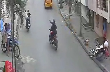 Hit man on motorcycle shoot and kill target 