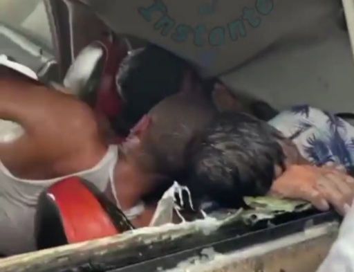 people died crushed and burned alive in collision between car and truck