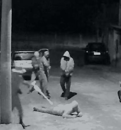 man begs not to be killed and without mercy the guys destroyed them