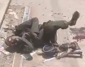 Injured sudanian soldiers killed by janjawid militia 
