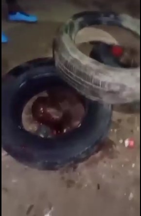 village thief burning barbecue