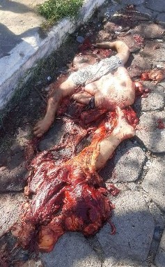 (full video) Brazilian became a pizza on the street