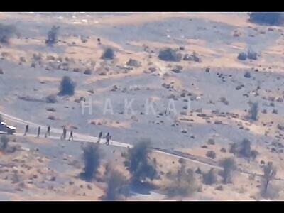 Footage of IED attack on Pakistani military vehicle in Kahan