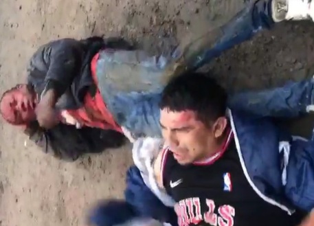 Two sicarios caught and punished hard 