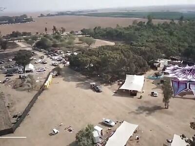 Aerial View of Music Festival Massacre Scene