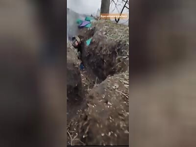 Ukrop Left Smoking After Drone Strike 