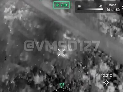 Ukrops On Quad Hit By Strike Drone. 