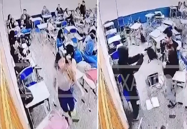 HORROR: Terrifying School Shooting Caught on CCTV.